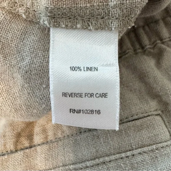 EUC Garnet Hill Coastal Linen Shorts Sand XL - Picture 8 of 8